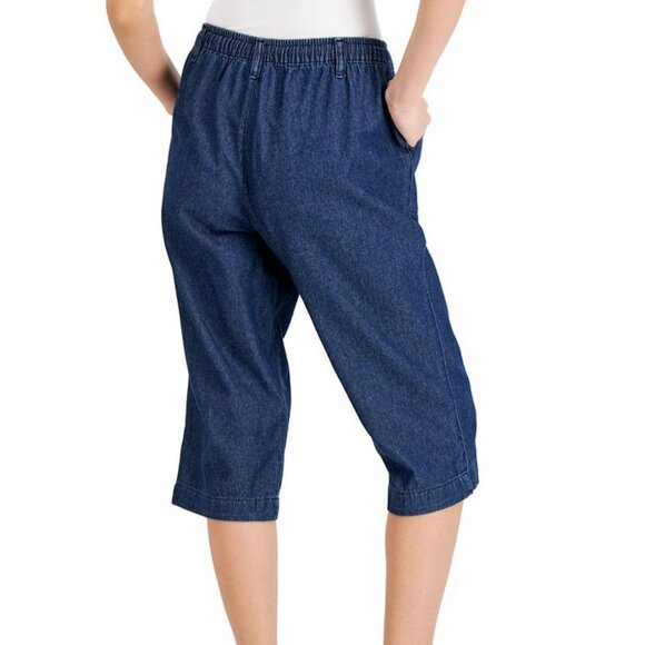 Karen Scott Denim Capri Pants XL – Casual Cotton Blue - Picture 2 of 12